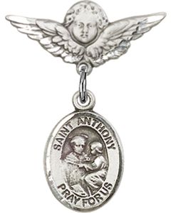 St Anthony of Padua Baby Badge - 9004/0735