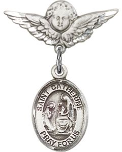 St Catherine of Siena Baby Badge - 9014/0735