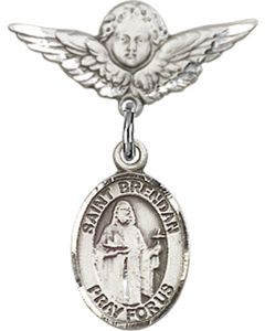 St Brendan the Navigator Baby Badge - 9018/0735
