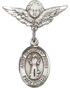 St Francis of Assisi Baby Badge - 9036/0735