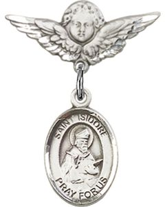 St Isidore of Seville Baby Badge - 9049/0735