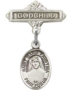 St Maria Faustina Baby Badge - 9069/0736