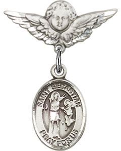 St Sebastian Baby Badge - 9100/0735