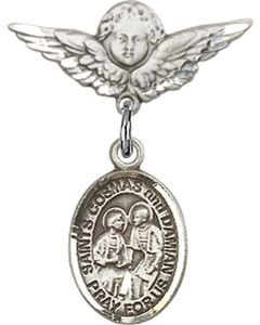 Sts Cosmas & Damian Baby Badge - 9132/0735