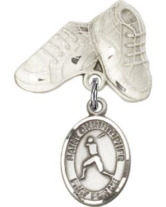 St Christopher Baseball Baby Badge - 9150/5923