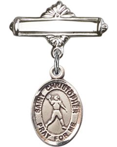 St Christopher Football Baby Badge - 9151/0730