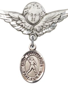 St Christopher Football Baby Badge - 9151/0733
