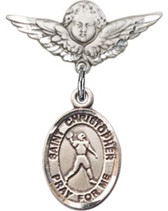 St Christopher Football Baby Badge - 9151/0735