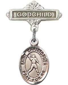 St Christopher Football Baby Badge - 9151/0736