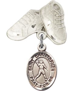 St Christopher Football Baby Badge - 9151/5923