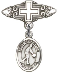 St Sebastian Basketball Baby Badge - 9163/0731