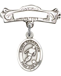 St Sebastian Soccer Baby Badge - 9164/0732