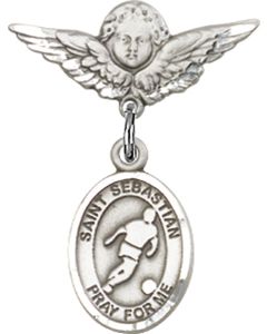 St Sebastian Soccer Baby Badge - 9164/0735