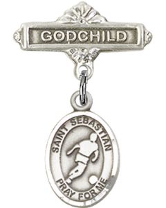St Sebastian Soccer Baby Badge - 9164/0736