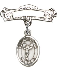 St Sebastian Cheerleading Baby Badge - 9170/0732