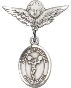 St Sebastian Cheerleading Baby Badge - 9170/0735
