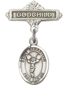 St Sebastian Cheerleading Baby Badge - 9170/0736