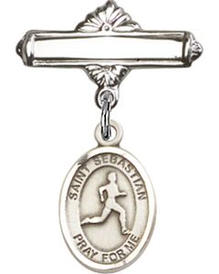 St Sebastian Track and Field Baby Badge - 9176/0730