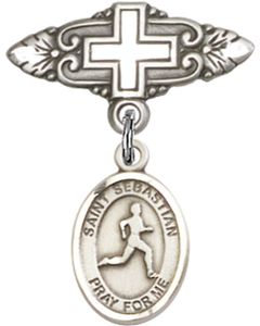 St Sebastian Track and Field Baby Badge - 9176/0731
