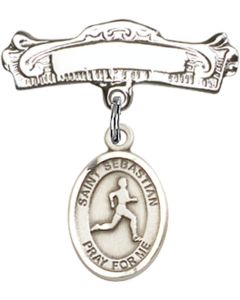St Sebastian Track and Field Baby Badge - 9176/0732