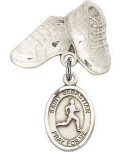St Sebastian Track and Field Baby Badge - 9176/5923