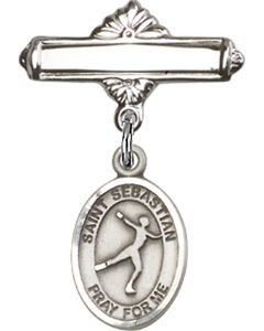 St Sebastian Figure Skating Baby Badge - 9177/0730