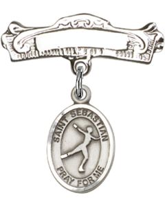 St Sebastian Figure Skating Baby Badge - 9177/0732