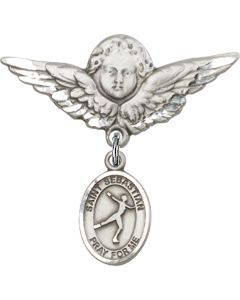 St Sebastian Figure Skating Baby Badge - 9177/0733