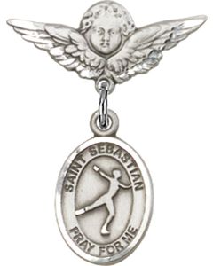St Sebastian Figure Skating Baby Badge - 9177/0735