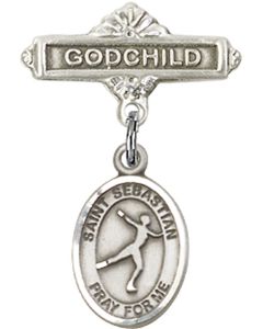St Sebastian Figure Skating Baby Badge - 9177/0736