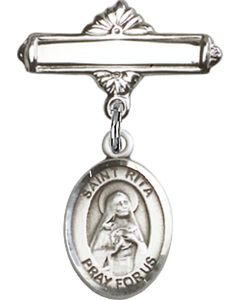 St Rita Baseball Baby Badge - 9181/0730