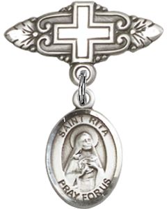 St Rita Baseball Baby Badge - 9181/0731