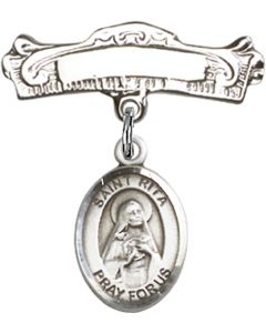 St Rita Baseball Baby Badge - 9181/0732