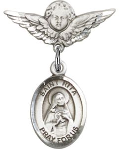 St Rita Baseball Baby Badge - 9181/0735