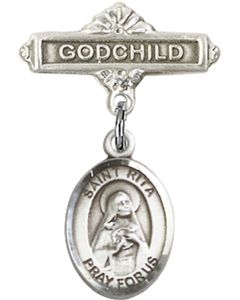 St Rita Baseball Baby Badge - 9181/0736