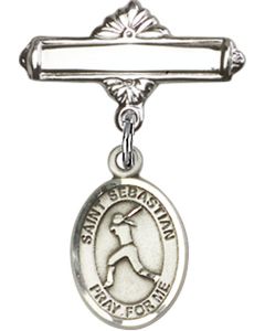 St Sebastian Softball Baby Badge - 9183/0730