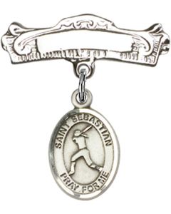 St Sebastian Softball Baby Badge - 9183/0732