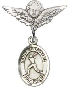 St Sebastian Softball Baby Badge - 9183/0735