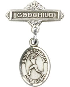 St Sebastian Softball Baby Badge - 9183/0736