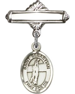 St Sebastian Volleyball Baby Badge - 9186/0730