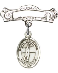 St Sebastian Volleyball Baby Badge - 9186/0732