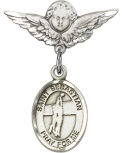 St Sebastian Volleyball Baby Badge - 9186/0735