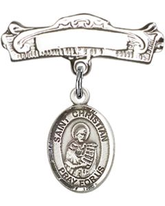 St Christian Demosthenes Baby Badge - 9257/0732