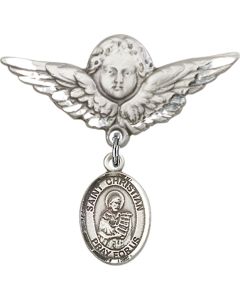 St Christian Demosthenes Baby Badge - 9257/0733