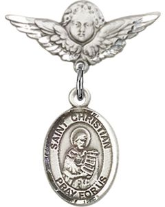 St Christian Demosthenes Baby Badge - 9257/0735