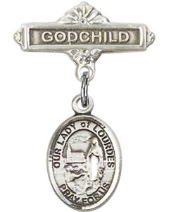Our Lady of Lourdes Baby Badge - 9288/0736