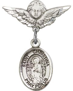 St Christina the Astonishing Baby Badge - 9320/0735