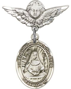 St Edburga of Winchester Baby Badge - 9324/0735