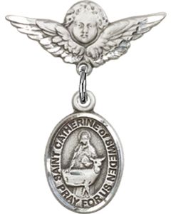 St Catherine of Sweden Baby Badge - 9336/0735