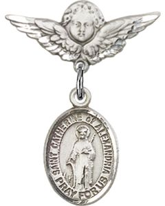 St Catherine of Alexandria Baby Badge - 9343/0735